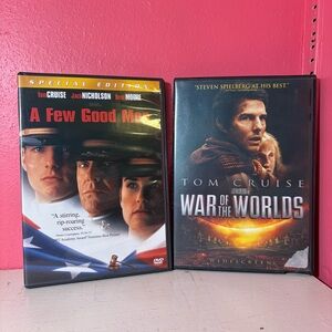 A Few Good Men & War of the Worlds DVD Set EUC Blockbuster Case 2 Movies Cruise